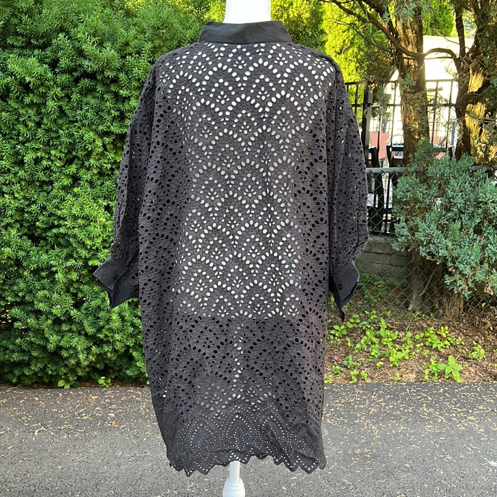Sundress eyelet shirt dress bell sleeves Xs/small - Picture 8 of 11